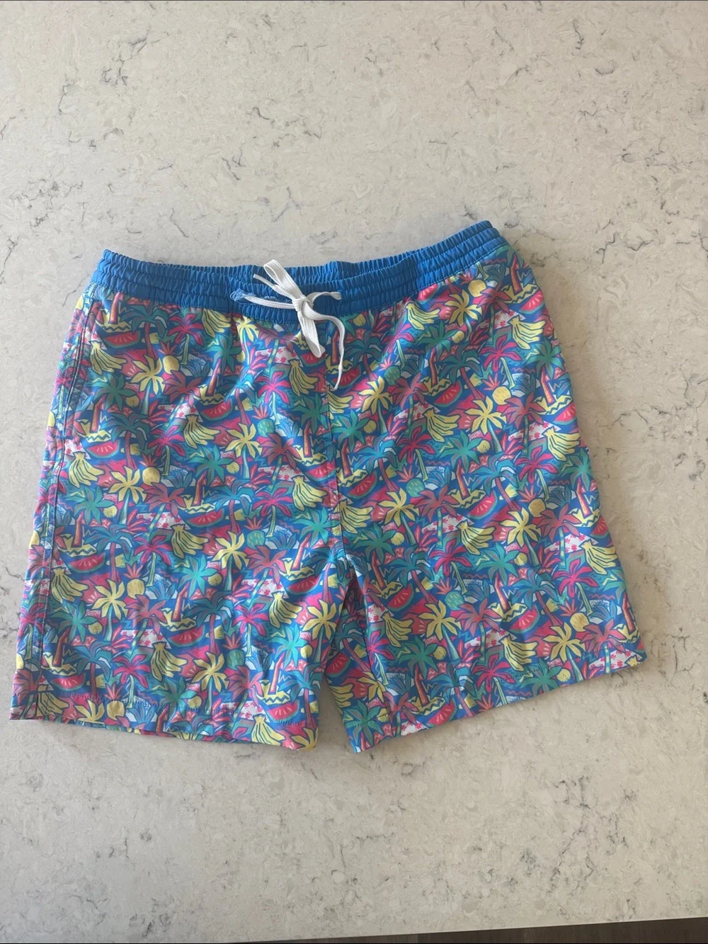 Chubbies Youth XL 18-20 Tropical Floral Swim Trunks - Blue Multicolor